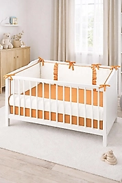 Fırfırlı Bumper/Yan Koruma Seti 60x120 Açık Tarçın