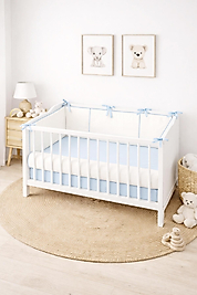 Bumper/Yan Koruma Seti 60x120 Kırık Beyaz-Mavi