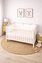 Bumper/Yan Koruma Seti 60x120 Kırık Beyaz-Somon/Pudra