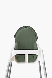 Fırfırlı Yeşil Mama Sandalyesi Minderi