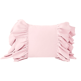 Fırfırlı Vintage Kırlent Kılıfı Pembe