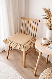 Sıvı & Leke Itici Fırfırlı Sandalye Minderi