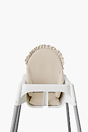 Fırfırlı Krem Mama Sandalyesi Minderi