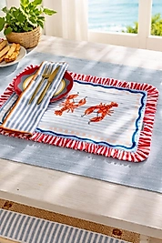 Istakoz Desenli Amerikan Servis