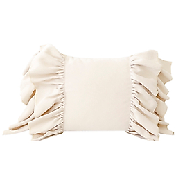 Fırfırlı Vintage Kırlent Kılıfı Krem