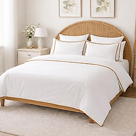 King Size Basic Tarçın Biyeli Nevresim Takımı