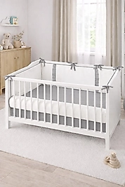 Fırfırlı Bumper/Yan Koruma Seti 60x120 Gri