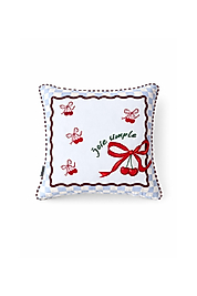 Kiraz Desenli Kırlent Kılıfı