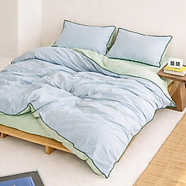 Renkli Biyeli Çift Kişilik Nevresim Takımı (Çift Taraflı Kullanım)