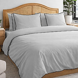 King Size Basic Siyah Biyeli Nevresim Takımı