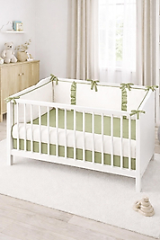 Fırfırlı Bumper/Yan Koruma Seti 60x120 Yeşil