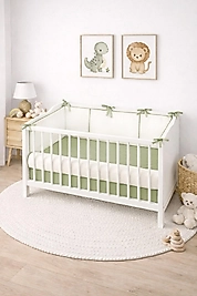 Bumper/Yan Koruma Seti 60x120 Kırık Beyaz-Yeşil