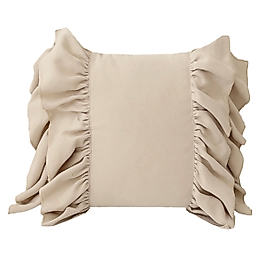 Fırfırlı Vintage Kırlent Kılıfı Vizon